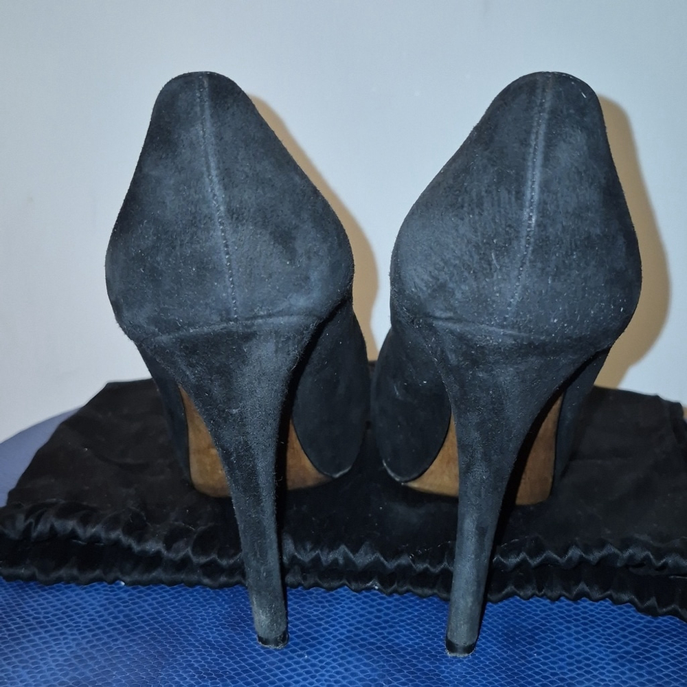 Dolce & Gabbana Black Suede With 1"platform. High Heel sz. 38 (#1706) - Picture 5 of 16